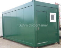 Brocontainer mit WC Raum, Bromodul mit Windfang und Toilette